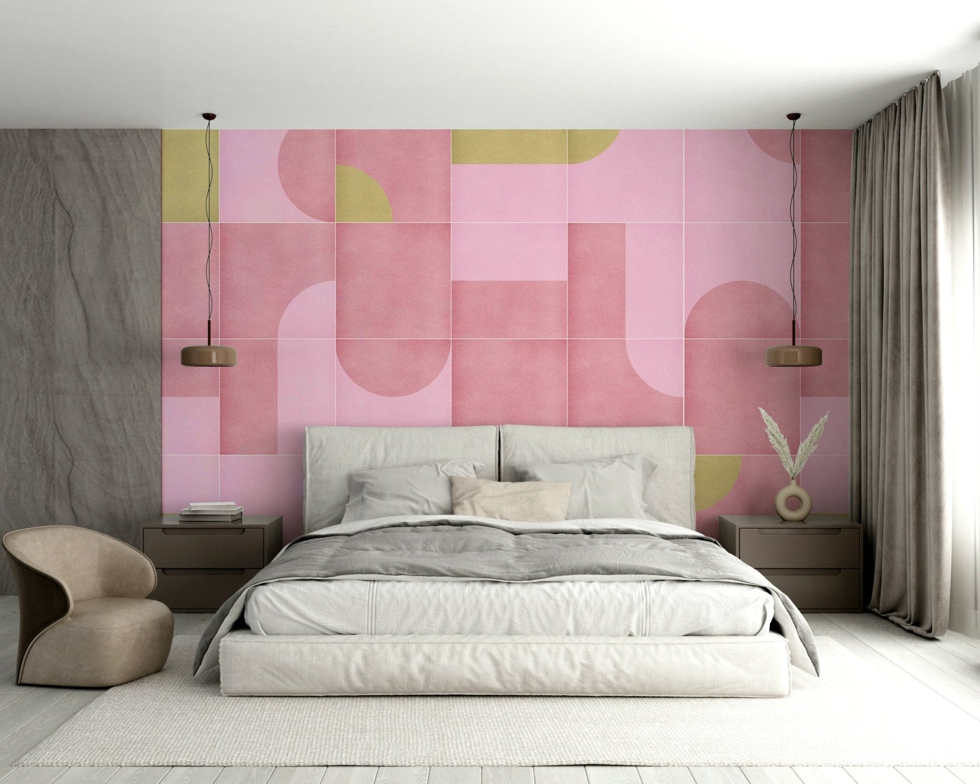 Muted color vintage wall mural

