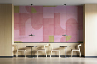 Classic square print wallpaper mural

