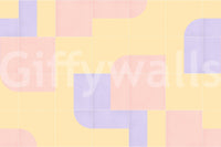 Warm-toned retro mural for walls

