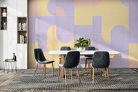 Classic tile print mural wallpaper

