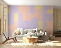 Earth-tone tiles mural for walls

