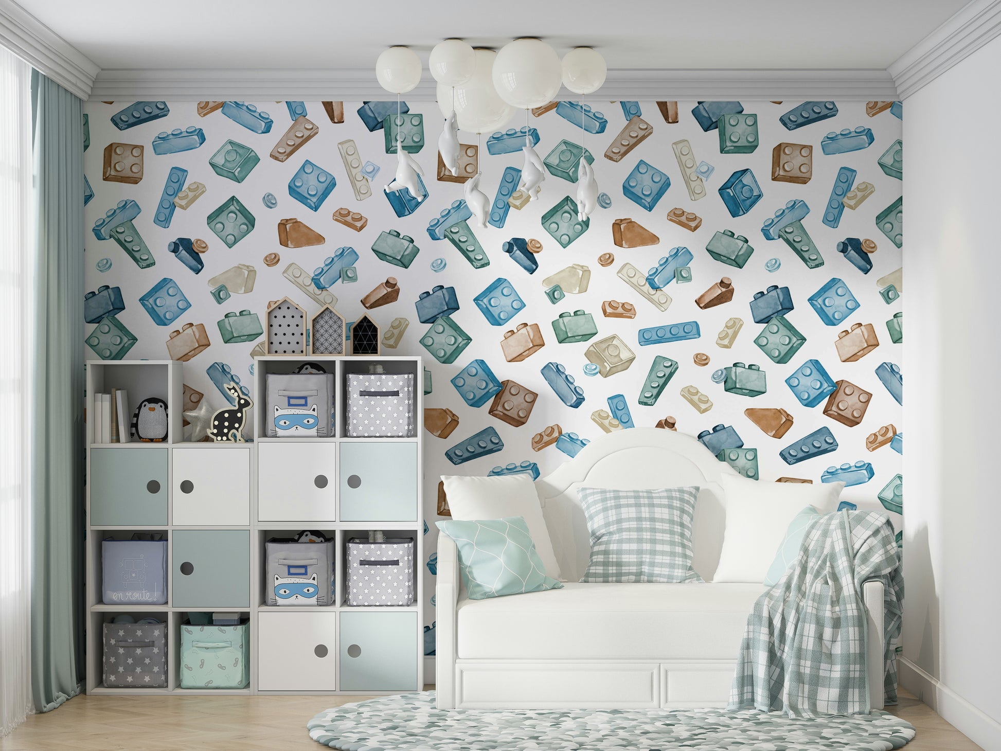 Toys blocks wallpaper for kids