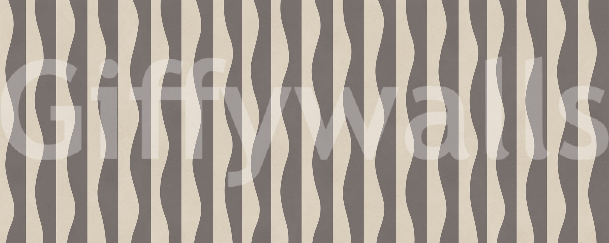 Vintage-inspired Groovy Stripes wallpaper, muted, refined, striking pattern.