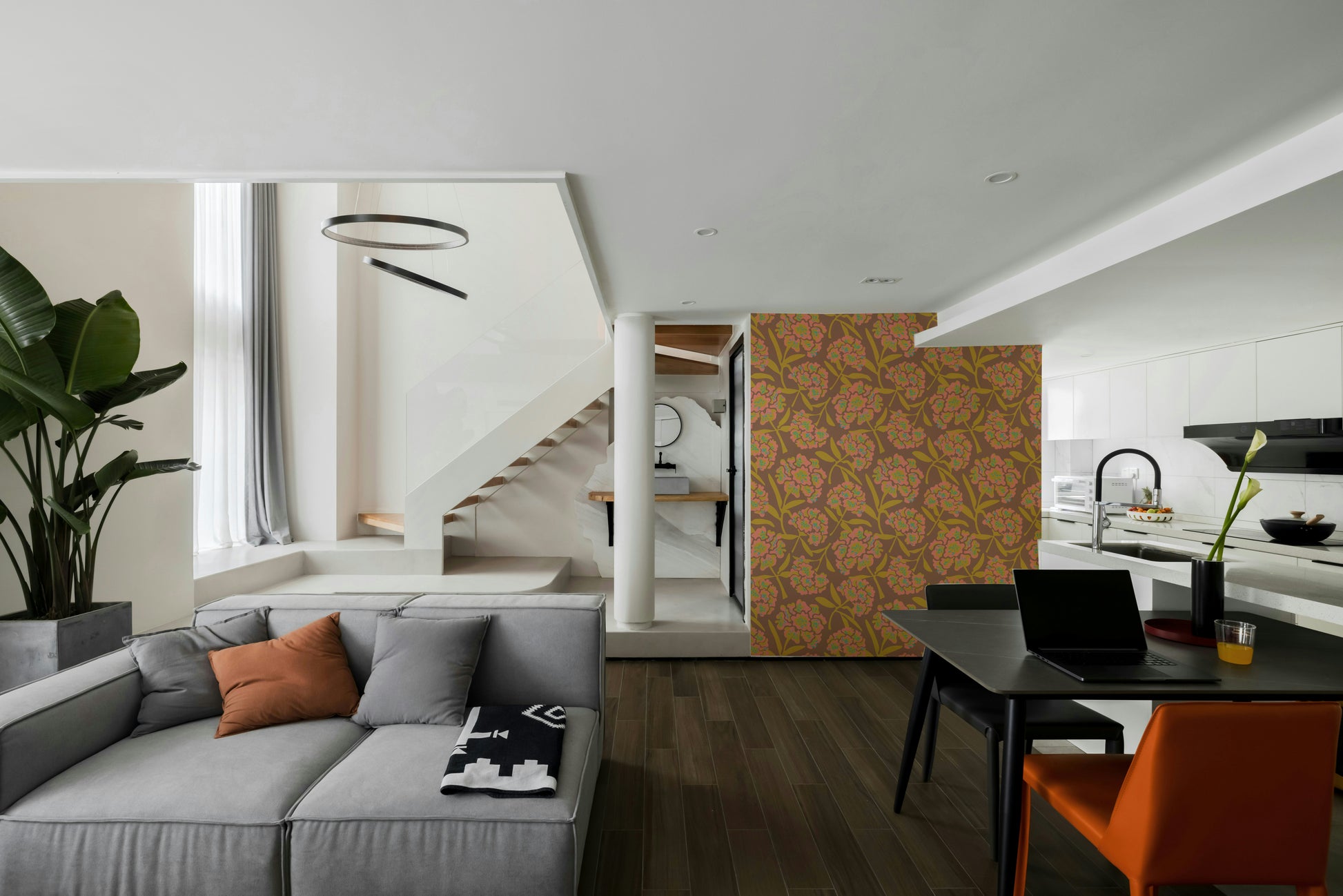 Mustard yellow flower wallpaper


