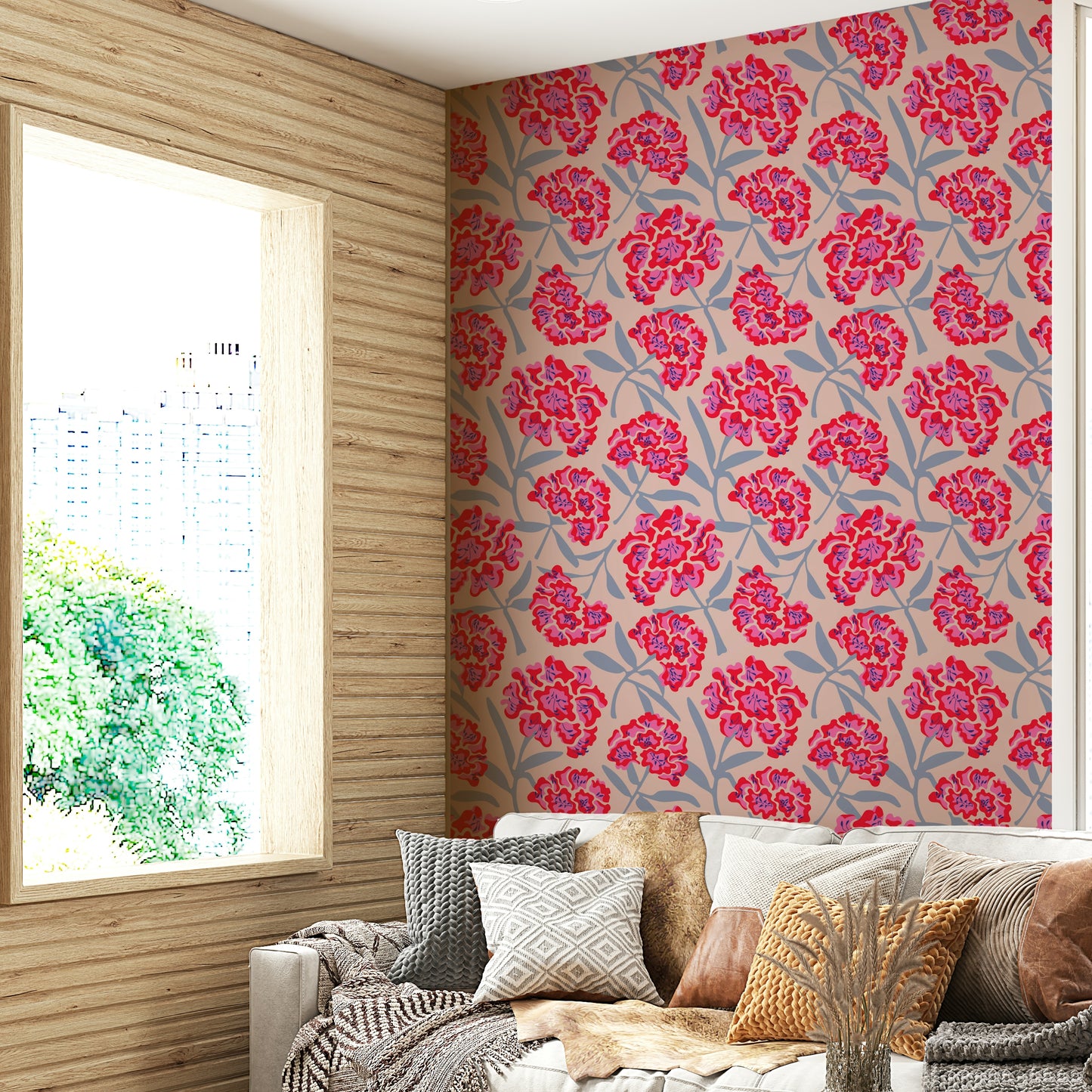 Easy install vintage wallpaper

