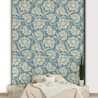 Pastel blue flower wallpaper

