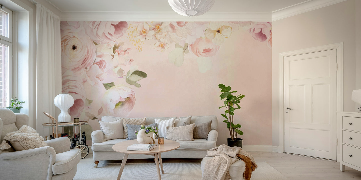 Easy install rose mural

