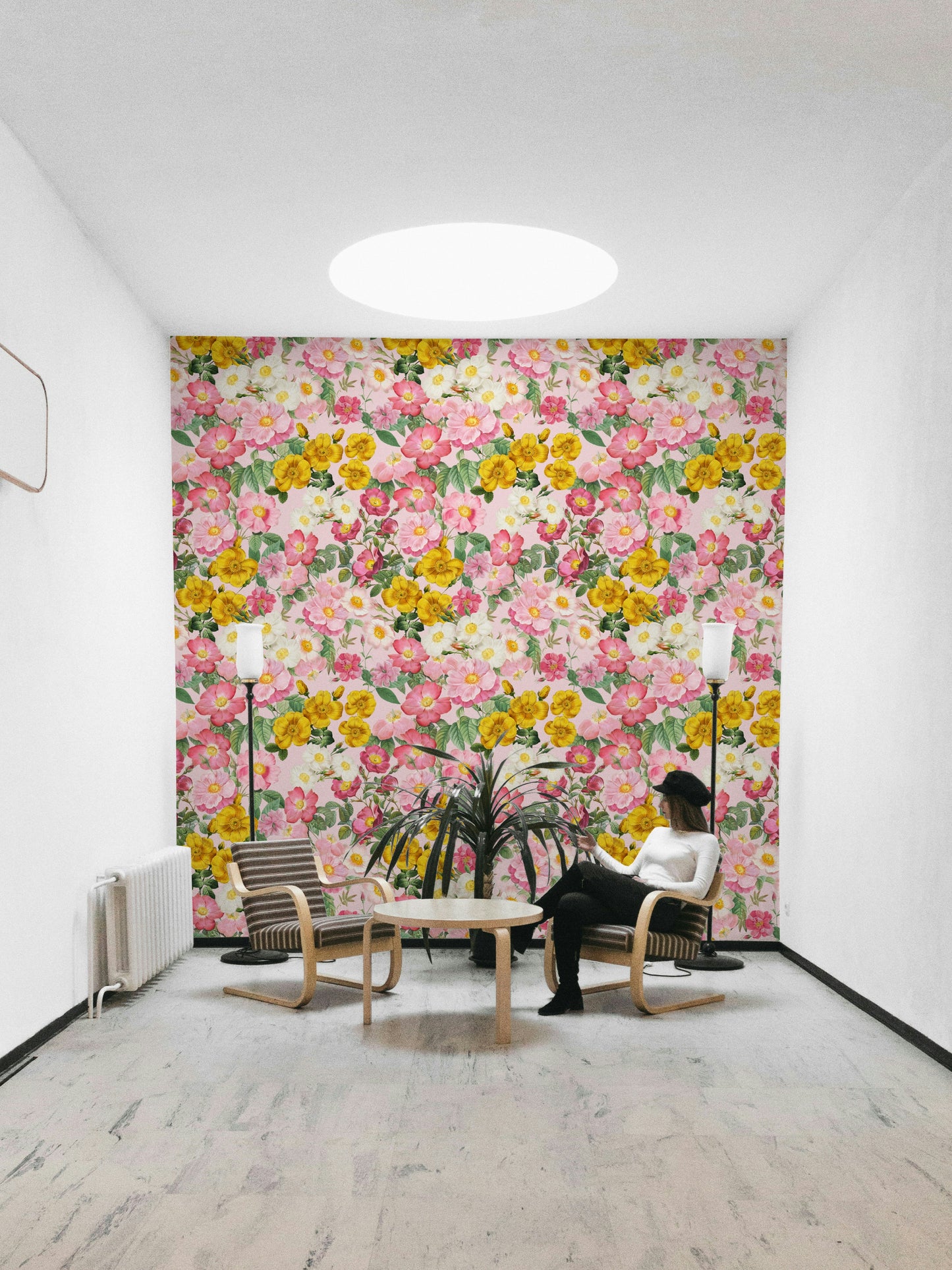 Timeless rose garden mural for cozy spaces

