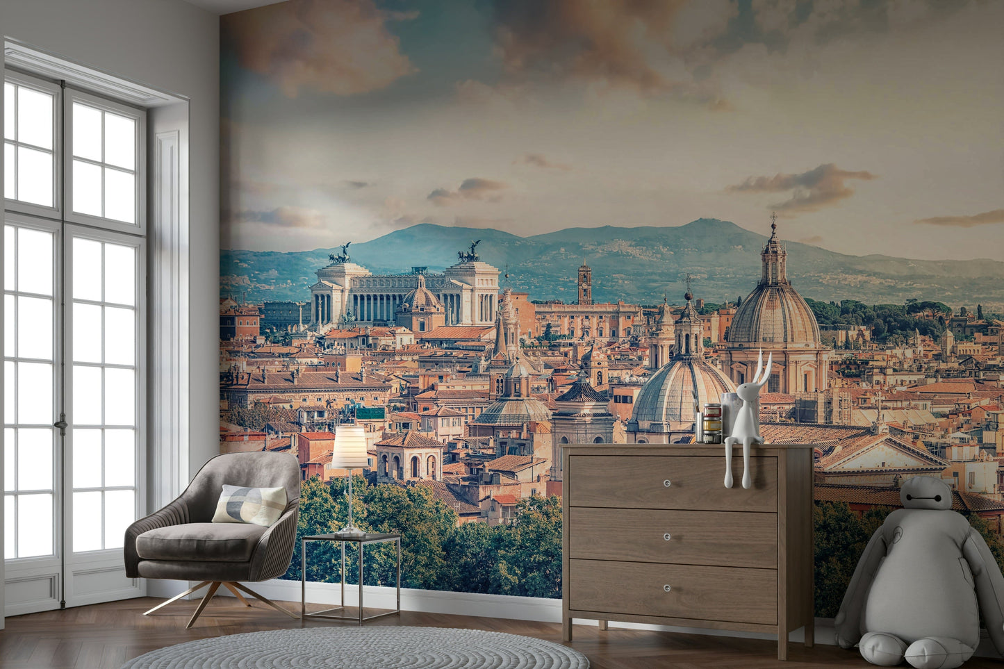 Eternal City: Roman Skyline Canvas Wall Mural