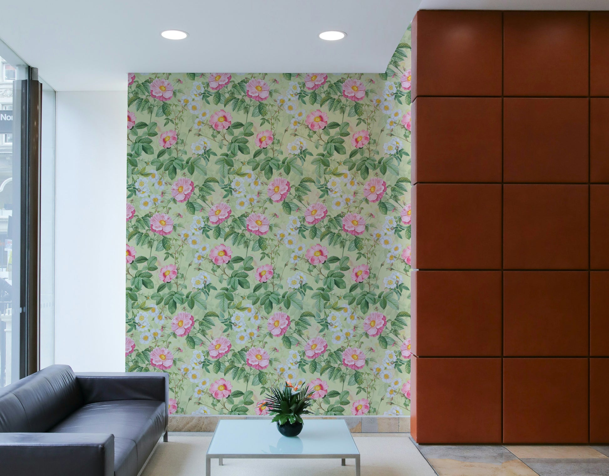Rose Garden Reverie wallpaper bringing a romantic garden atmosphere to your space.

