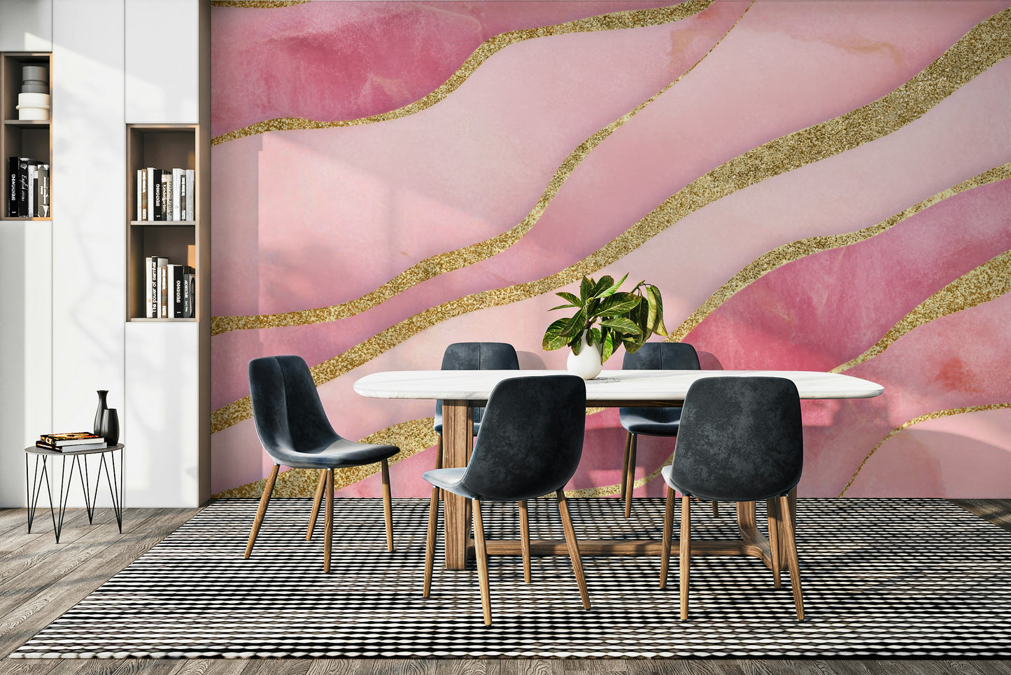 Durable floral wallpaper mural

