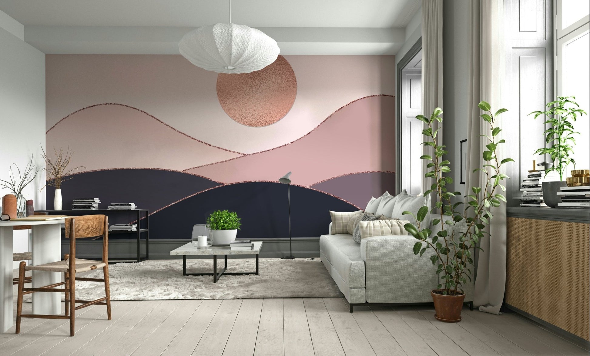 The image shows an artistic impression of a serene horizon.

