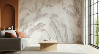 Wall mural with delicate rose-hued marble textures and veining for modern, stylish, and serene interior spaces.