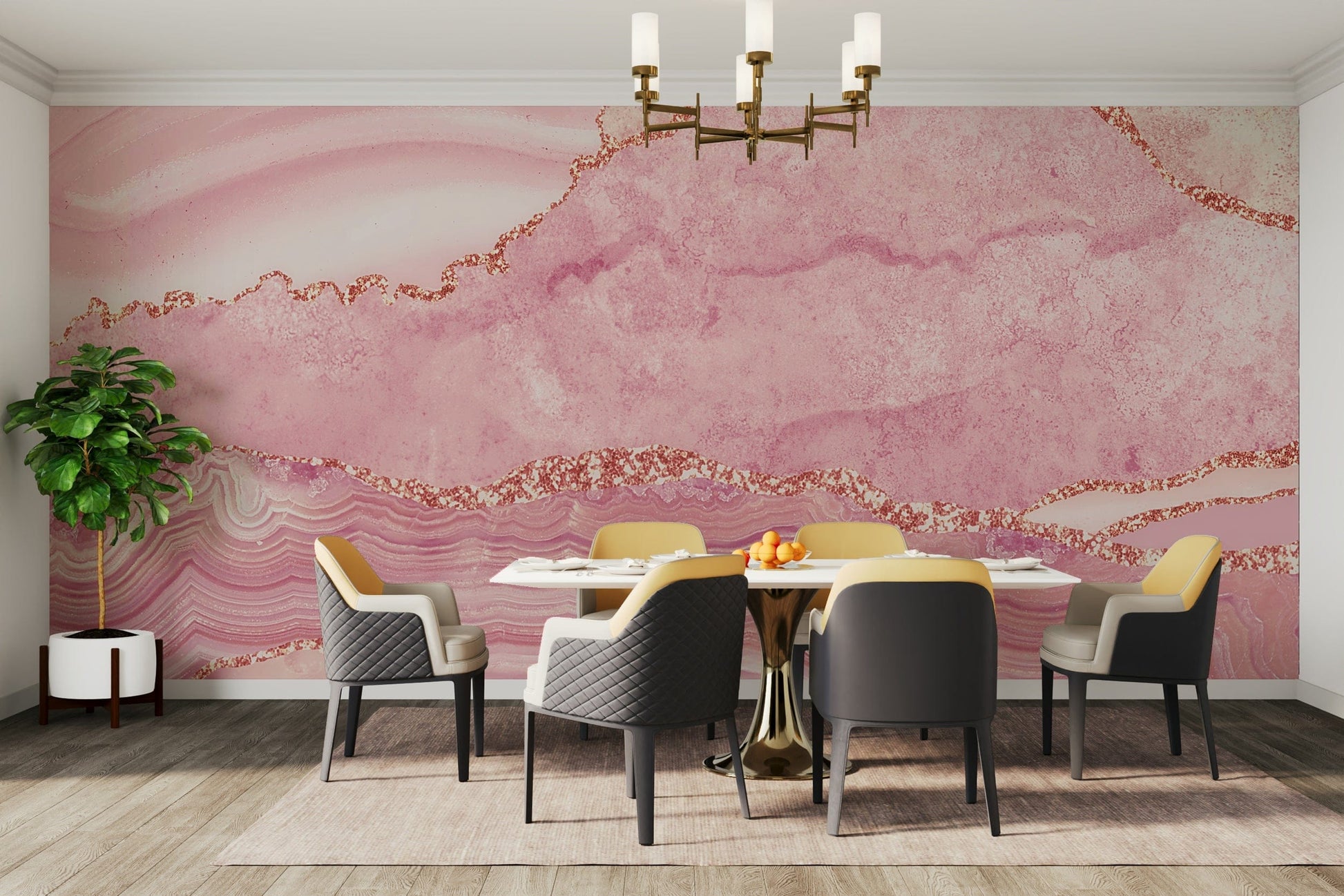 A sophisticated and luxurious wall covering.

