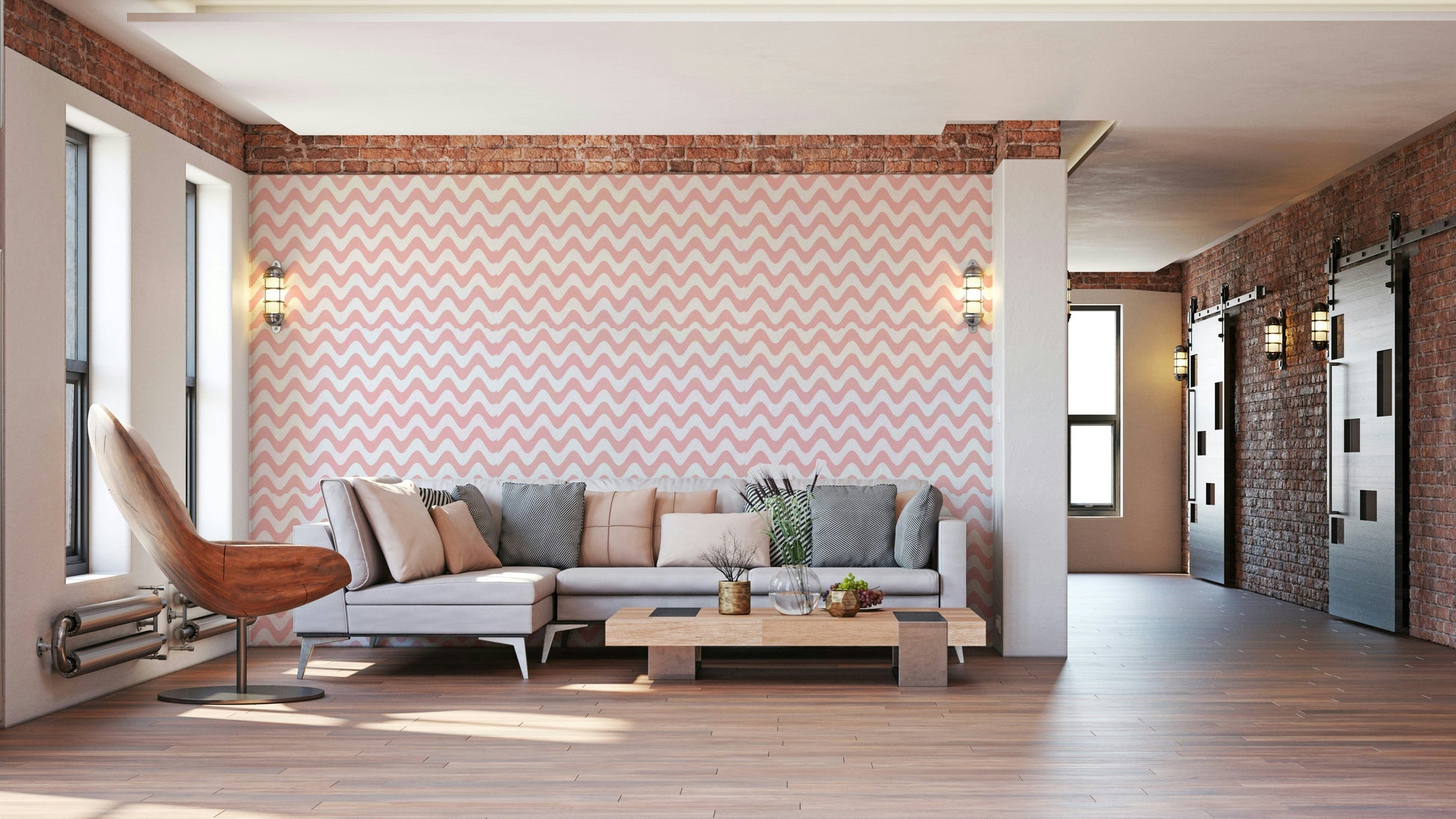 The composition is a harmonious, flowing pattern.

