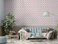 The colors are gentle and warm, with a subtle rose pink and beige palette.

