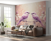 Rose & Songbirds Wall Mural