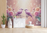 Rose & Songbirds Wall Mural