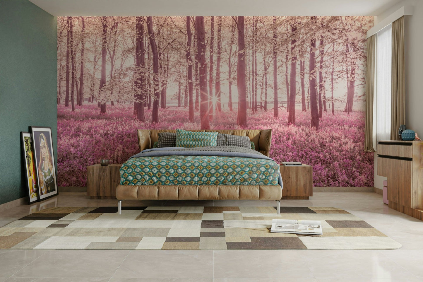 The scene has a peaceful and enchanting, almost magical feel.

