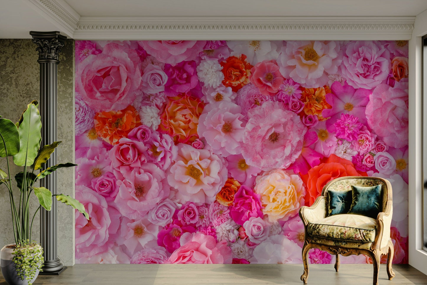 Bright flower wallpaper for walls


