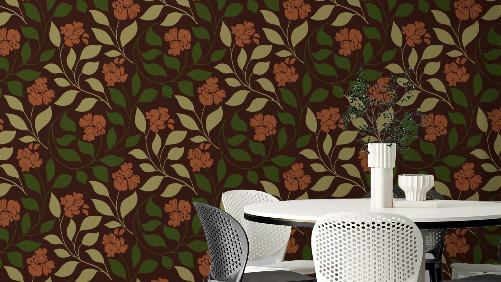 Features vibrant, autumnal botanical designs.
