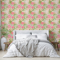 Rosy Reverie flower wall covering

