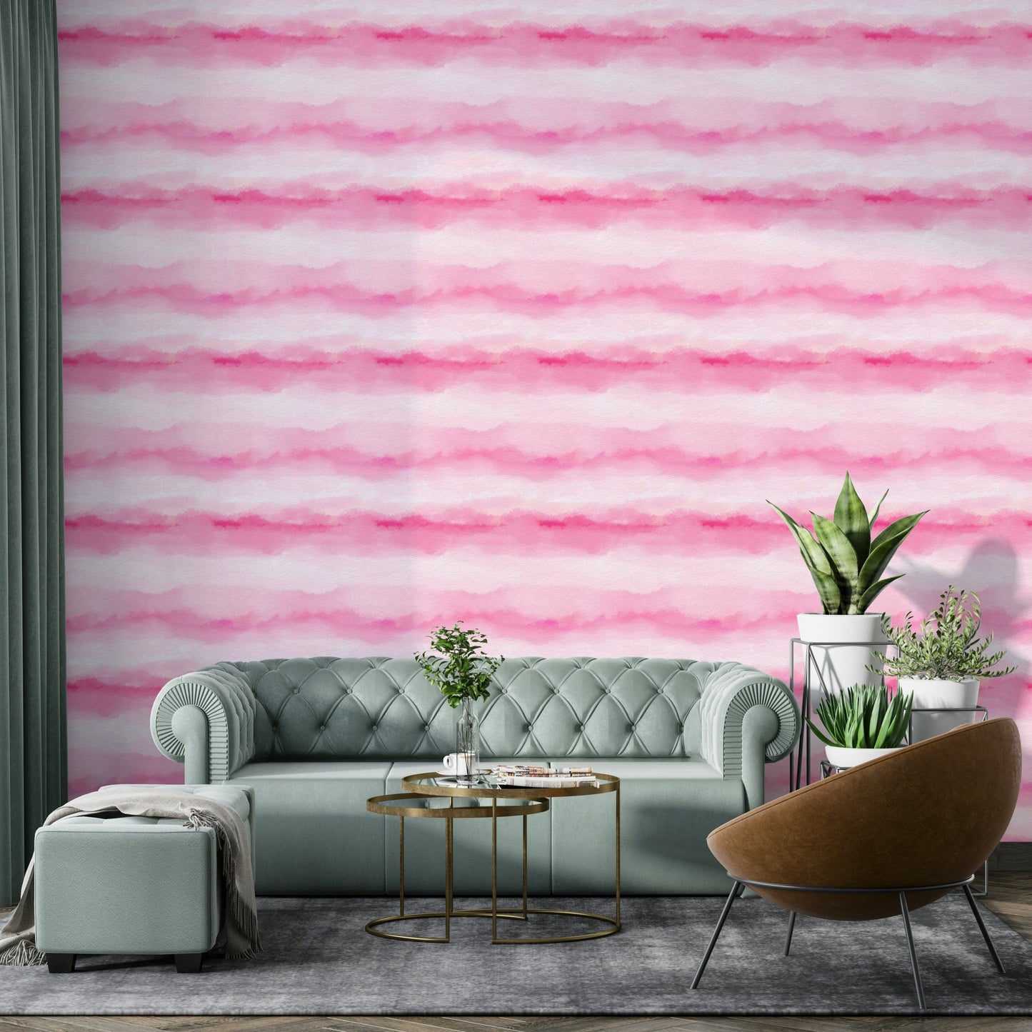 Rosy Wash Watercolor gentle wall mural


