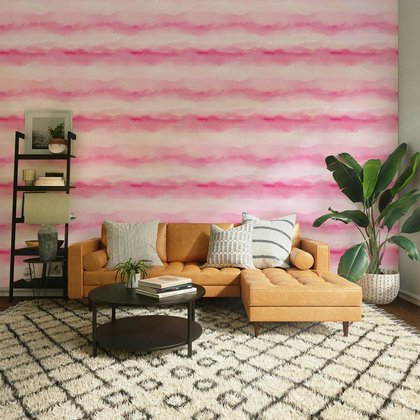 Rosy Wash Watercolor serene wall art

