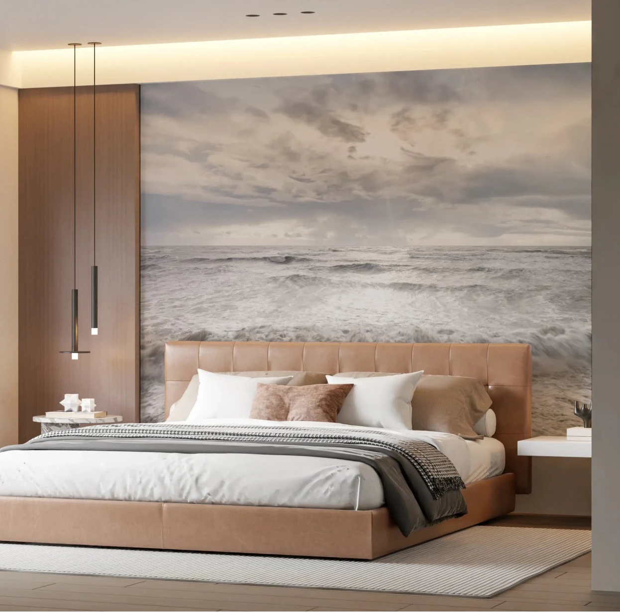Rough Stormy Sea Wall Mural