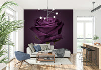 Royal Beauty Wall Mural in a luxury living room with gold accents and velvet furniture.