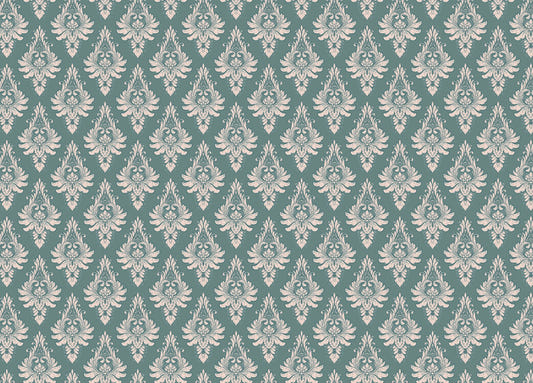 Green Damask Wallpaper for Elegant Walls