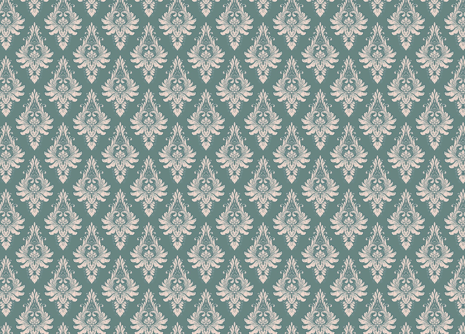 Green Damask Wallpaper for Elegant Walls
