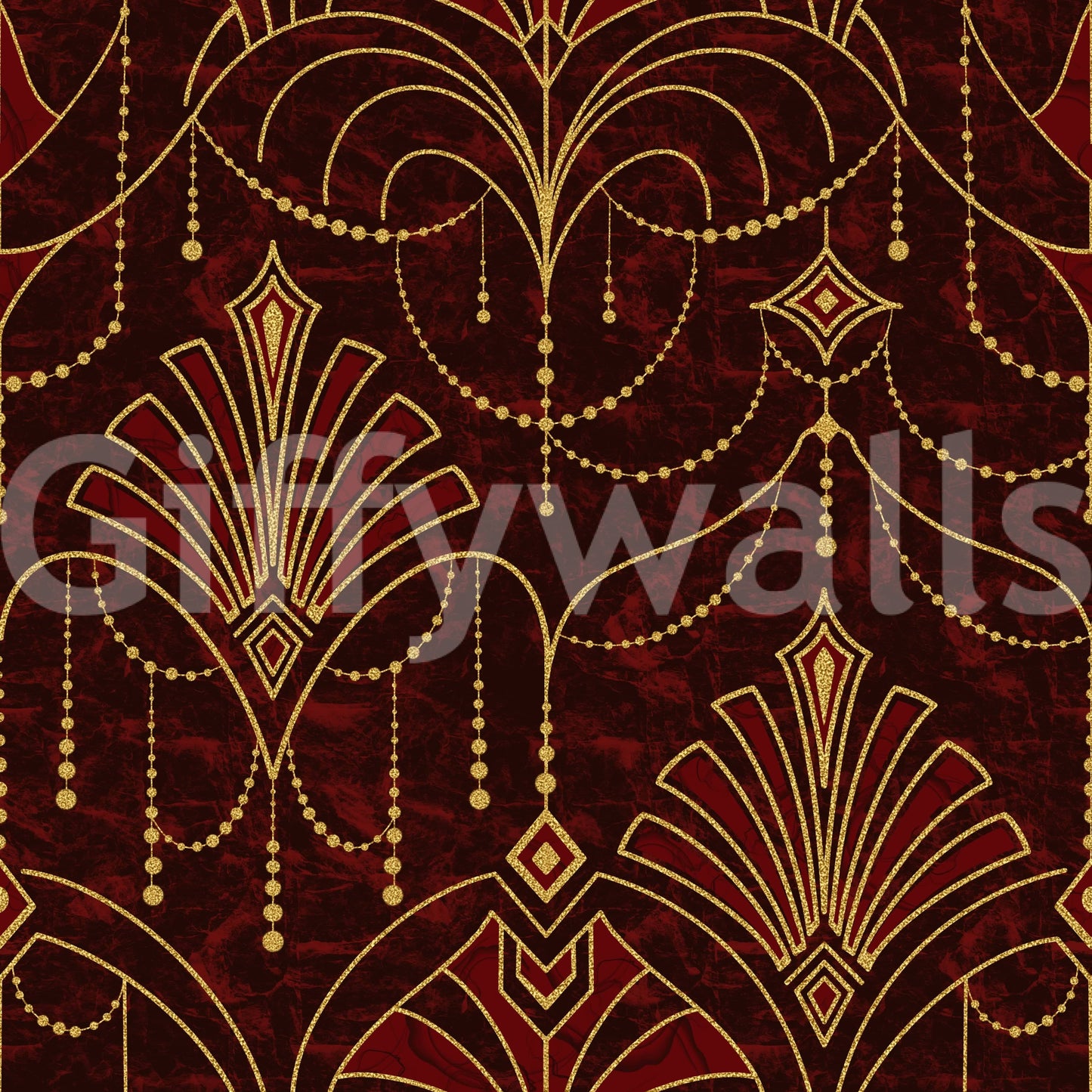 Ruby Deco Radiance Wallpaper⁠