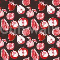 Ruby Harvest Retro summer fruits Wallpaper⁠