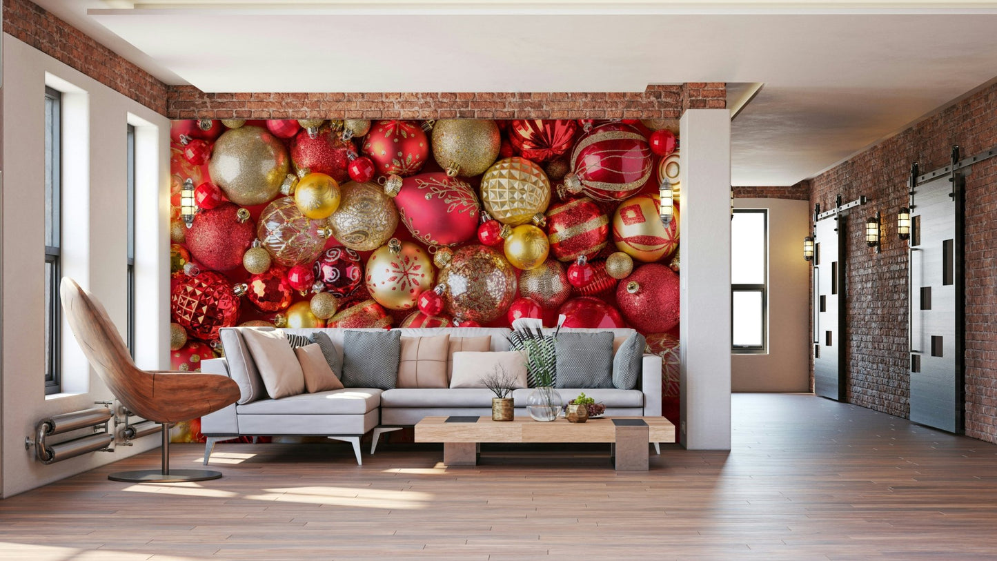 Bold red wall design for dramatic effect

