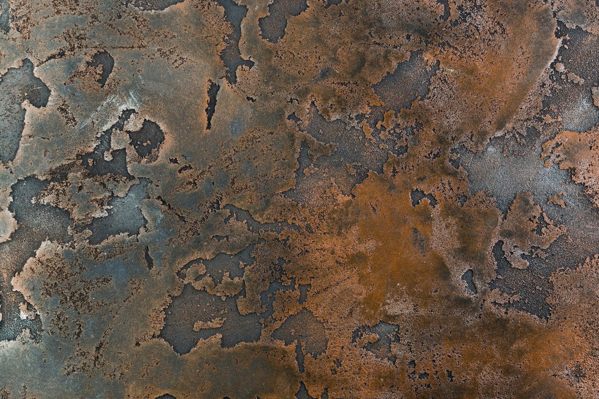 Rusty Metal Wallpaper Mural in your room — zoomed