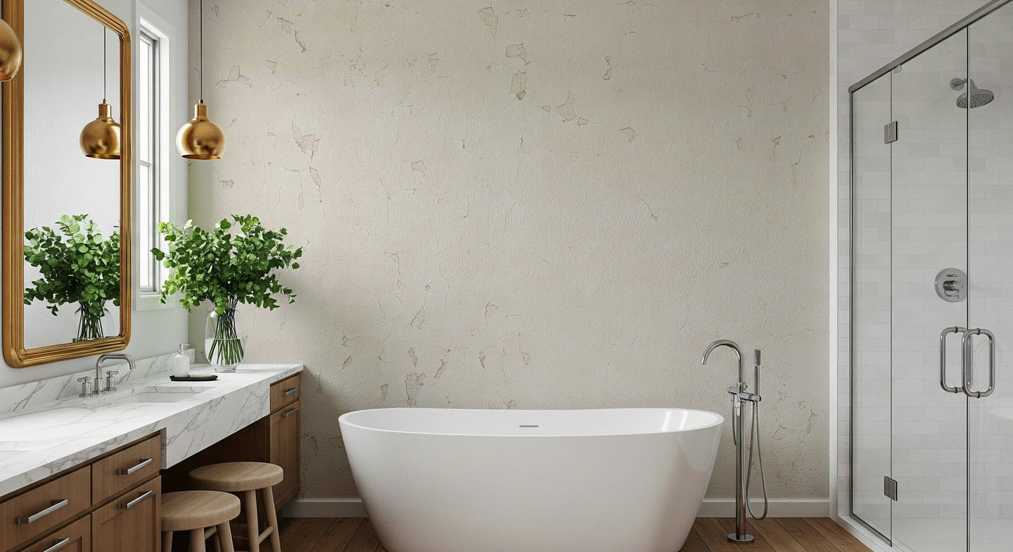 Contemporary mural featuring aged wall textures for a vintage aesthetic