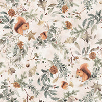 Farmhouse décor with botanical foliage wallpaper


