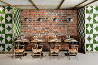 Rustic Brick Wall Wall Mural with exposed brick texture.

