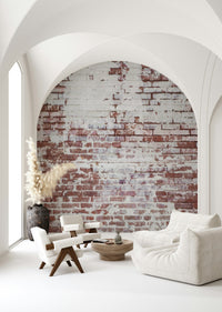Wall mural showcasing weathered, uneven brick patterns for industrial, rustic, or contemporary interiors.