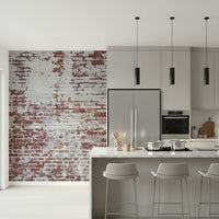 Wall mural featuring decayed brick textures for lofts, studios, or modern industrial-style décor.