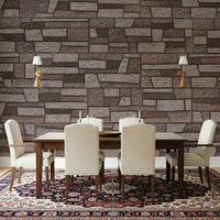Contemporary mural with detailed brick textures for a cozy interior