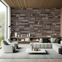 Wall mural featuring rustic red brickwork with charming vintage textures