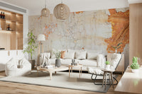 Wall mural showcasing natural crack patterns and uneven textures for bold accent walls.