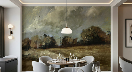 Brushstroke Countryside Wall Mural -2917436