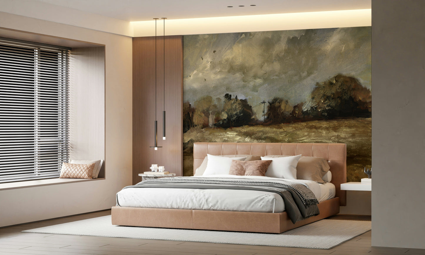 Brushstroke Countryside Wall Mural -2917436