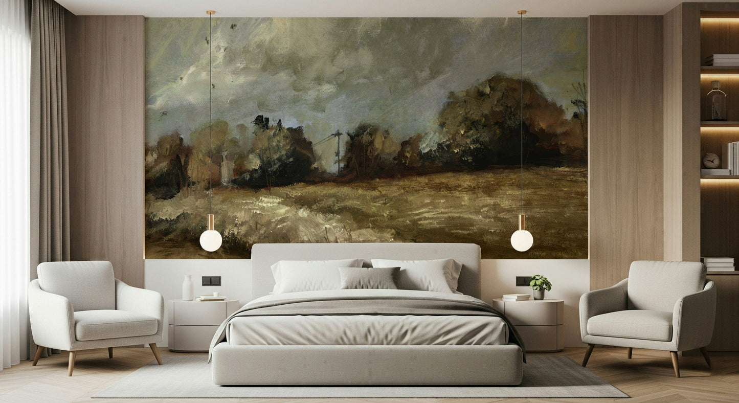 Brushstroke Countryside Wall Mural -2917436