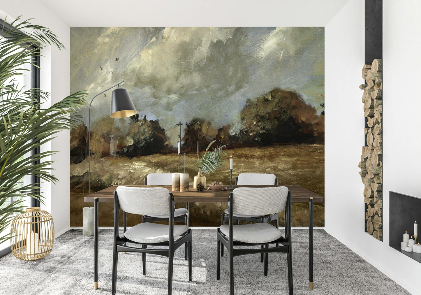 Brushstroke Countryside Wall Mural -2917436