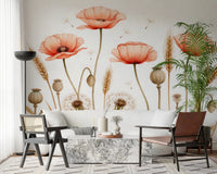 Rustic Floral Haven Wall Mural