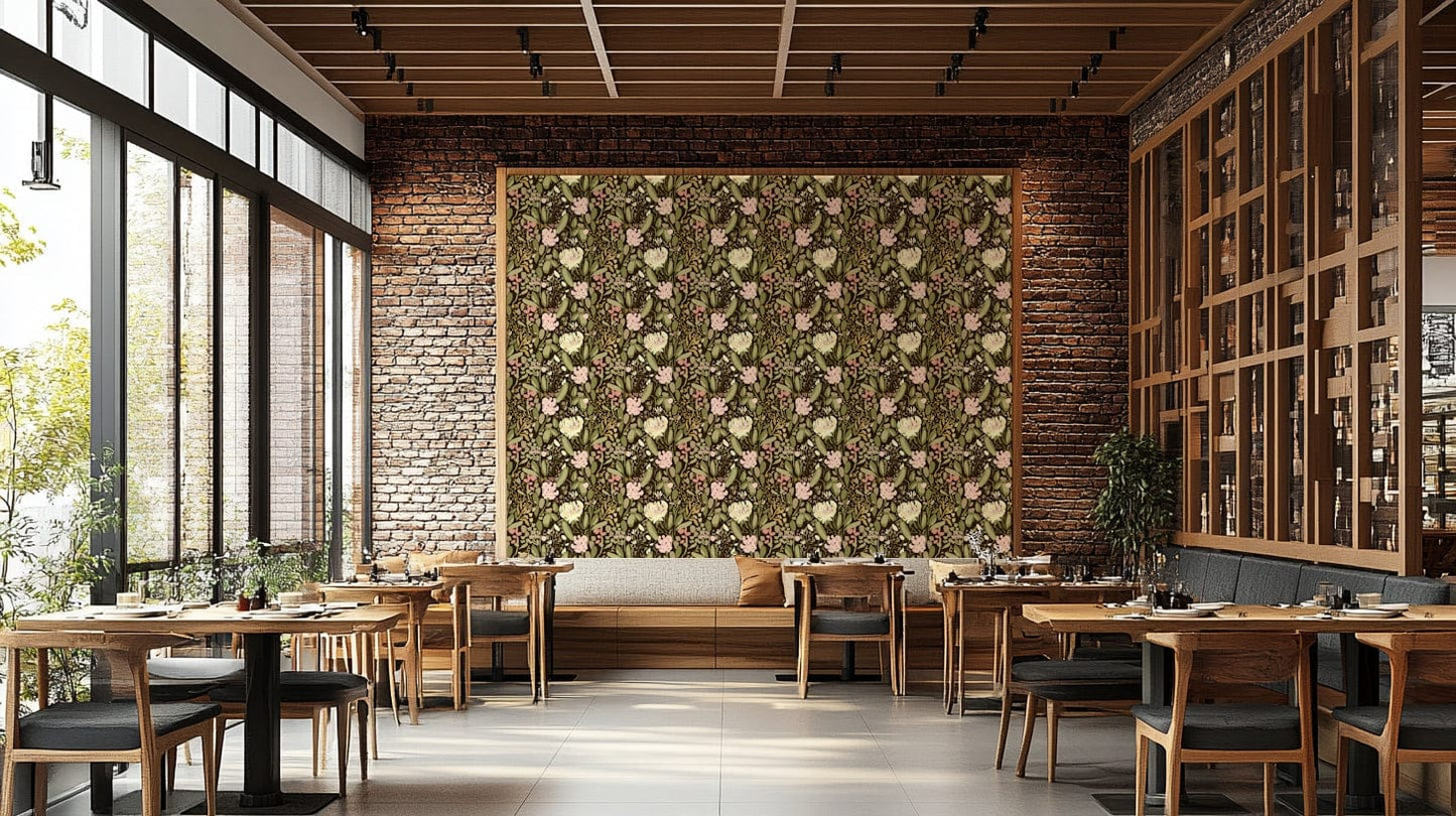 An artistic nature inspired mural for home decor.

